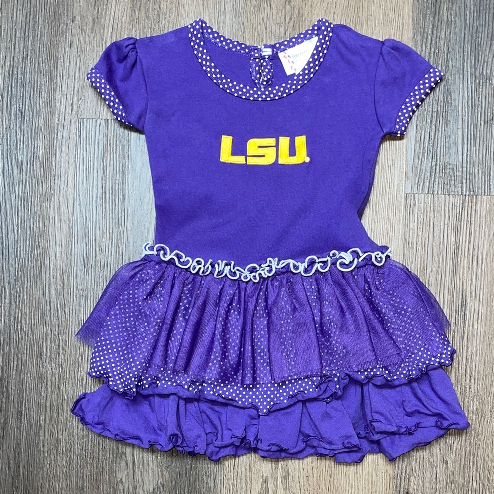 LSU PIN DOT TUTU DRESS, Two Feet Ahead, size 2T
